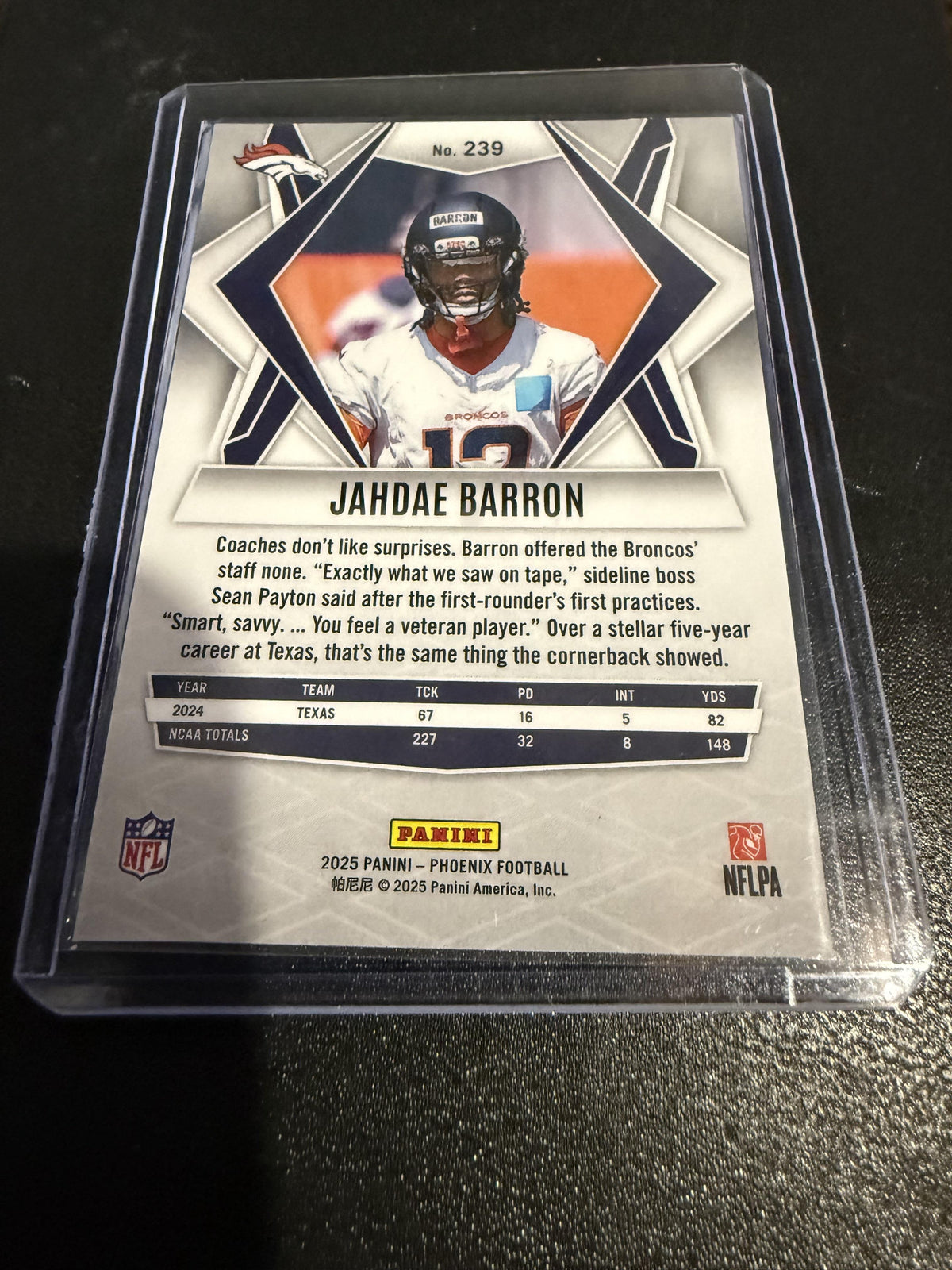 2025 Panini Phoenix #239 Jahdae Barron
