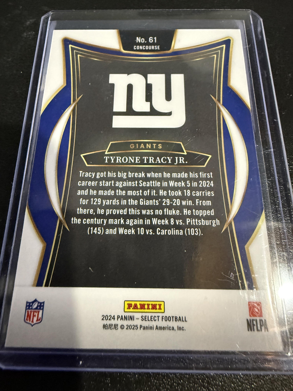 2024 Panini Select #61 Tyrone Tracy Jr.