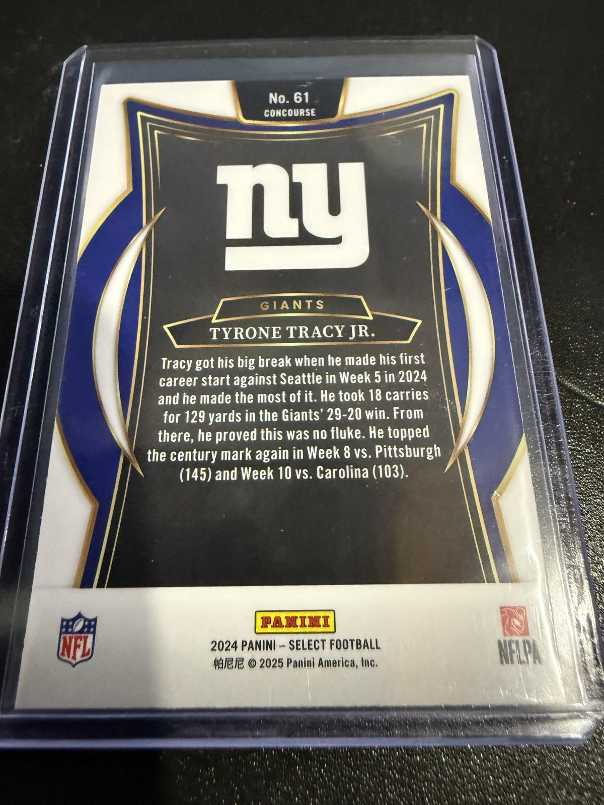 2024 Panini Select #61 Tyrone Tracy Jr.