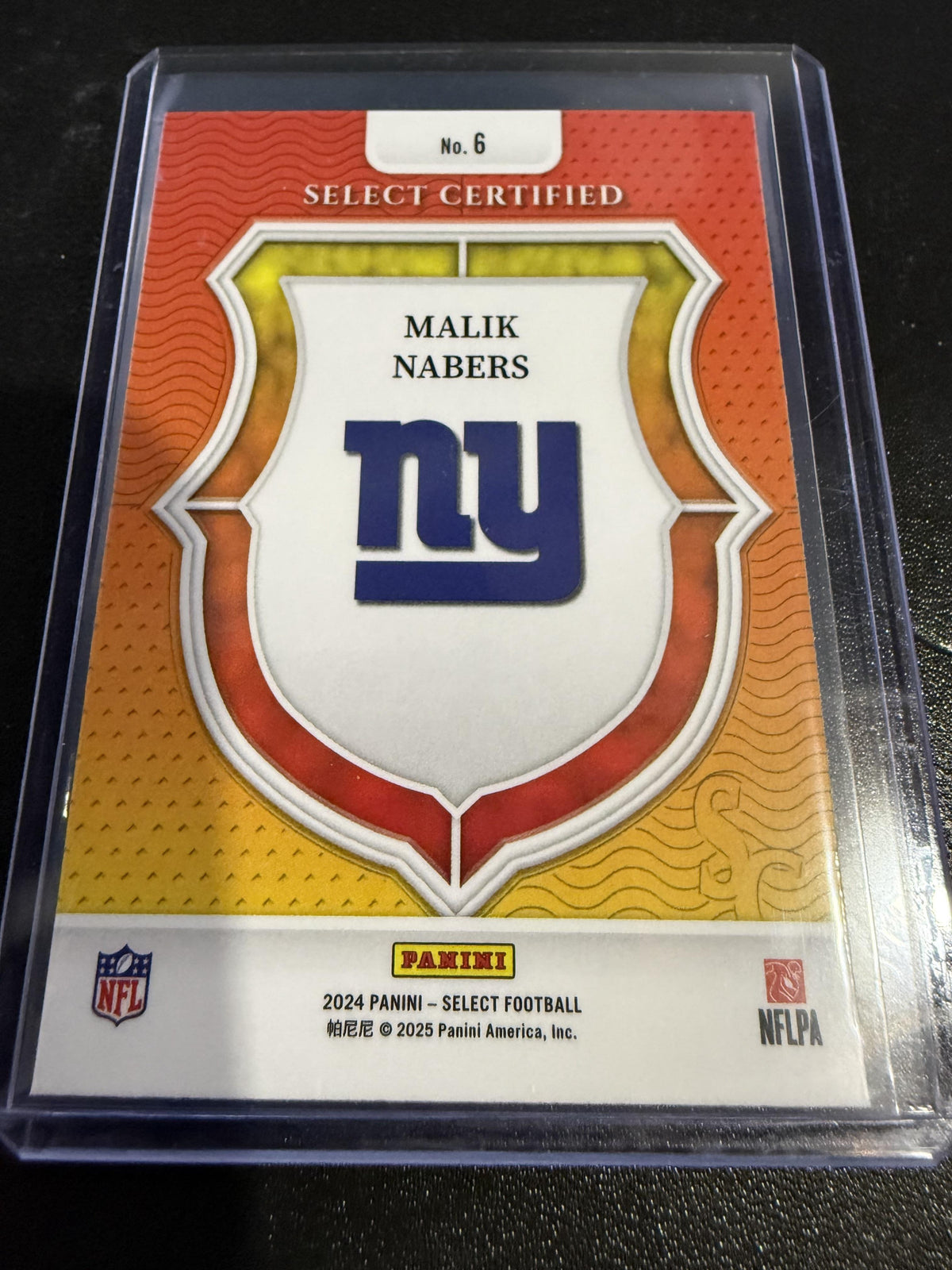 2024 Panini Select #6 Malik Nabers Select Certified Rookies
