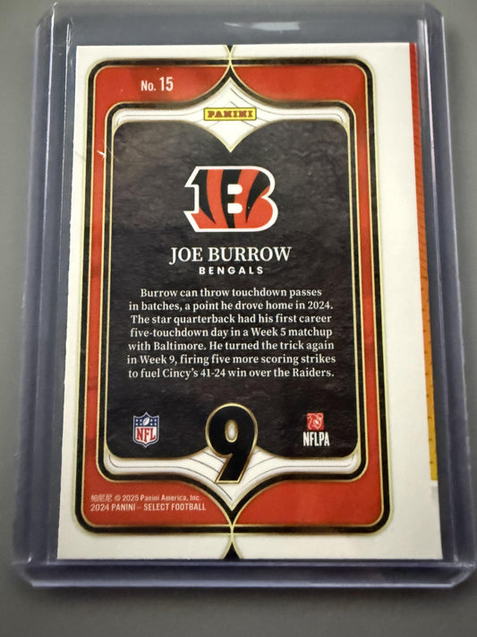 2024 Panini Select #15 Joe Burrow Select Numbers