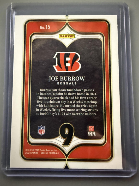 2024 Panini Select #15 Joe Burrow Select Numbers