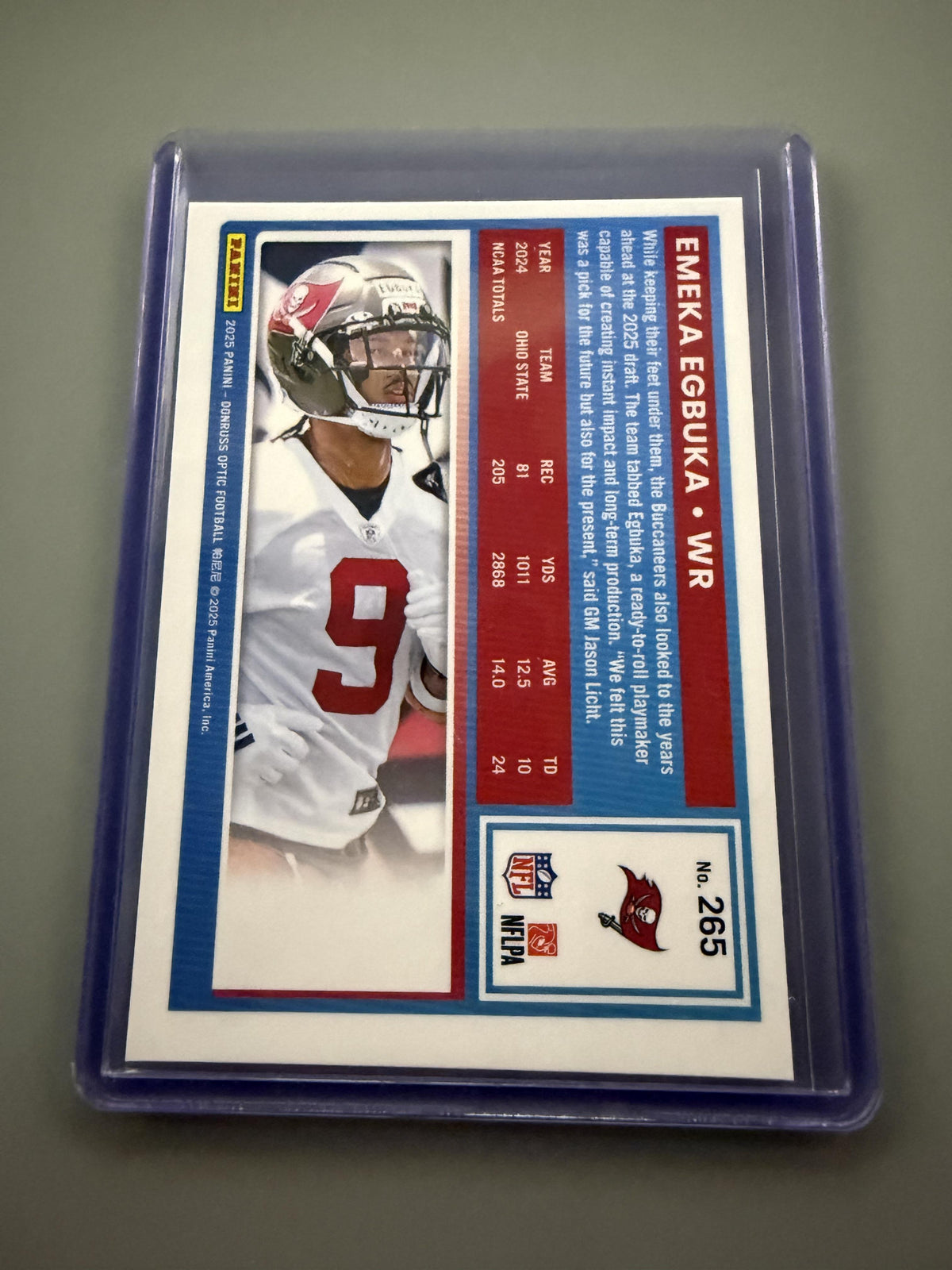 2025 Donruss Optic #265 Emeka Egbuka