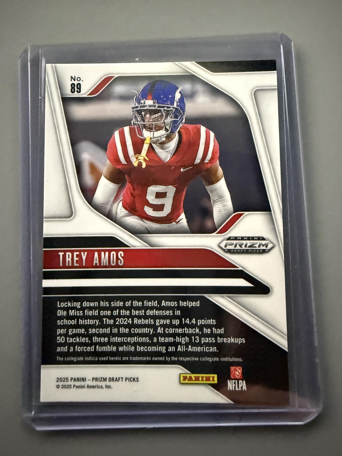 2025 Panini Prizm Draft Picks #89 Trey Amos