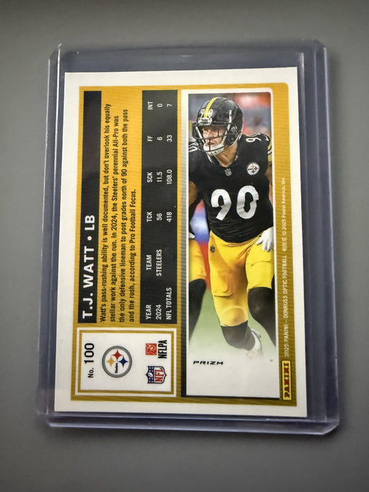 2025 Donruss Optic #100 T.J. Watt Holo