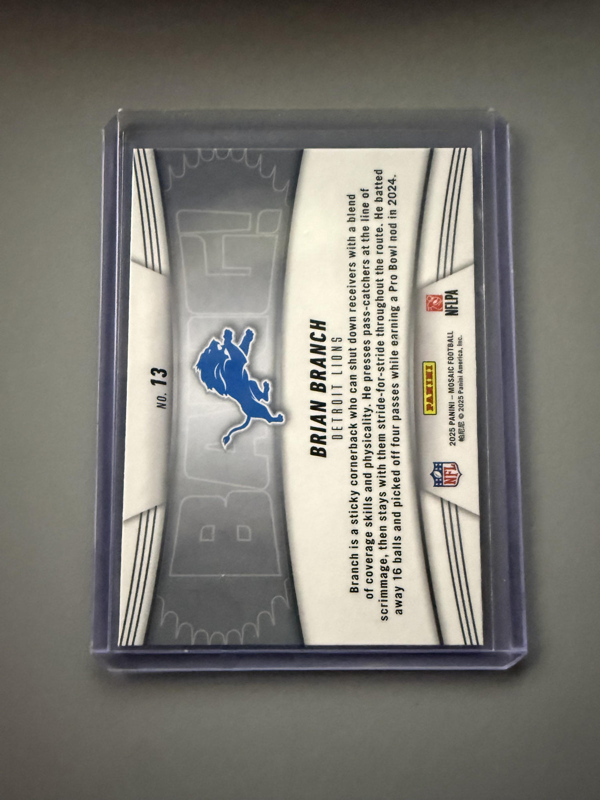 2025 Panini Mosaic #13 Brian Branch Bang!