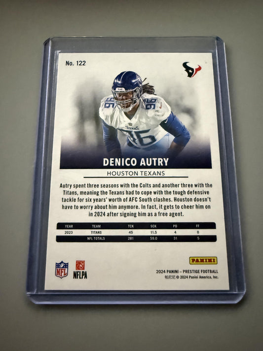 2024 Panini Prestige #122 Denico Autry Red Premium Xtra Points #/399