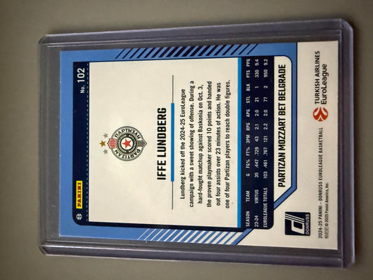 2023-24 Donruss EuroLeague #102 Iffe Lundberg Holo Laser #/149
