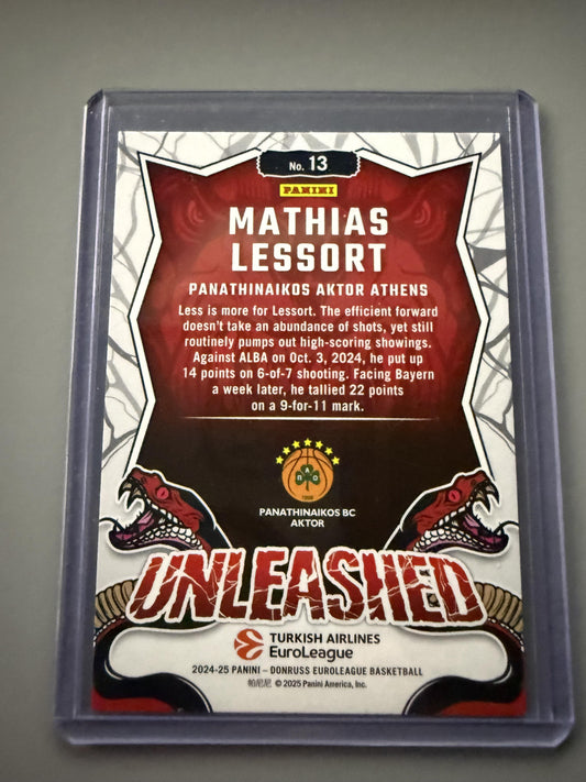 2024-25 Donruss EuroLeague #13 Mathias Lessort Unleashed