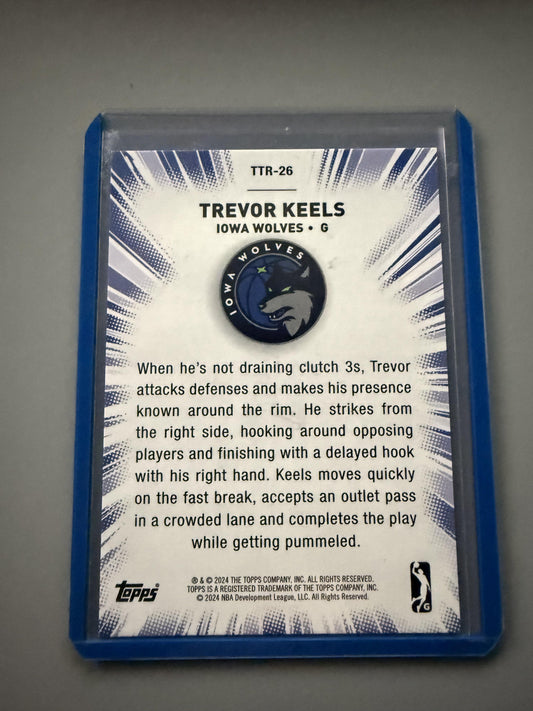 2023-24 Topps G-League #TTR-26 Trevor Keels Take It to the Rack Green #/99