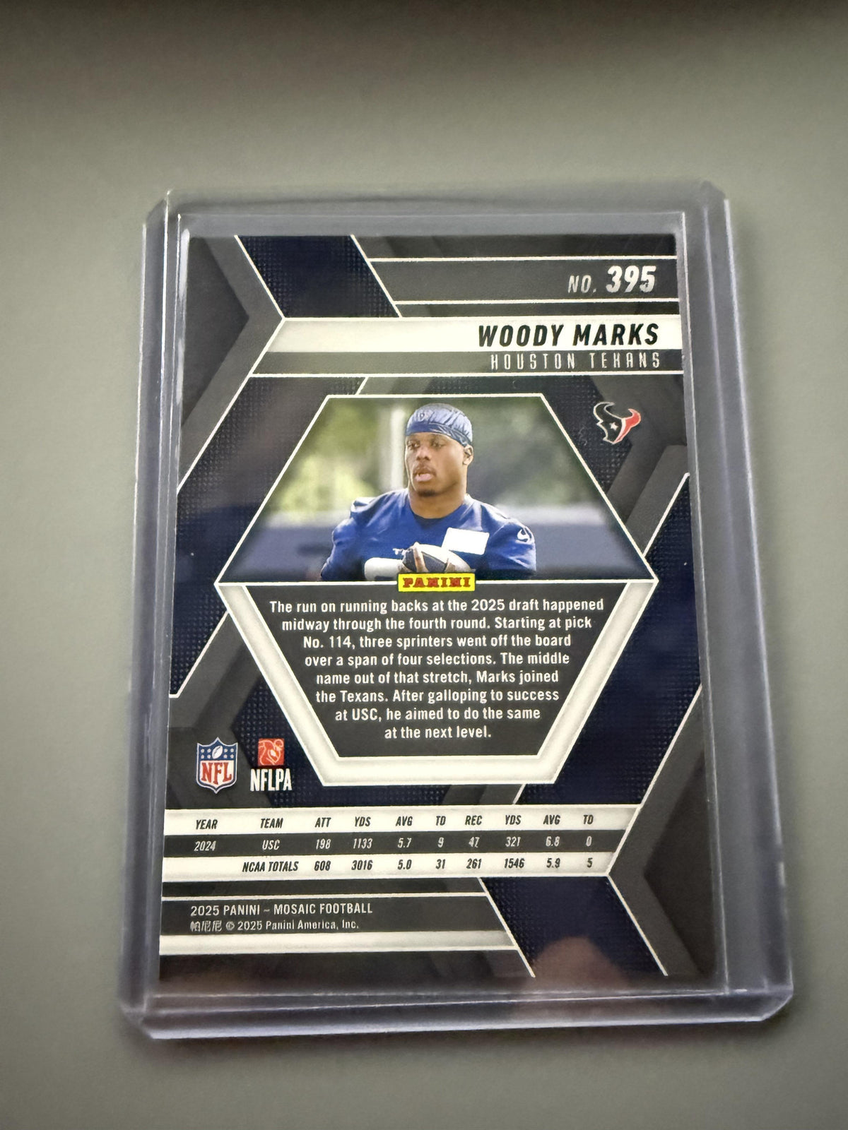2025 Panini Mosaic #395 Woody Marks