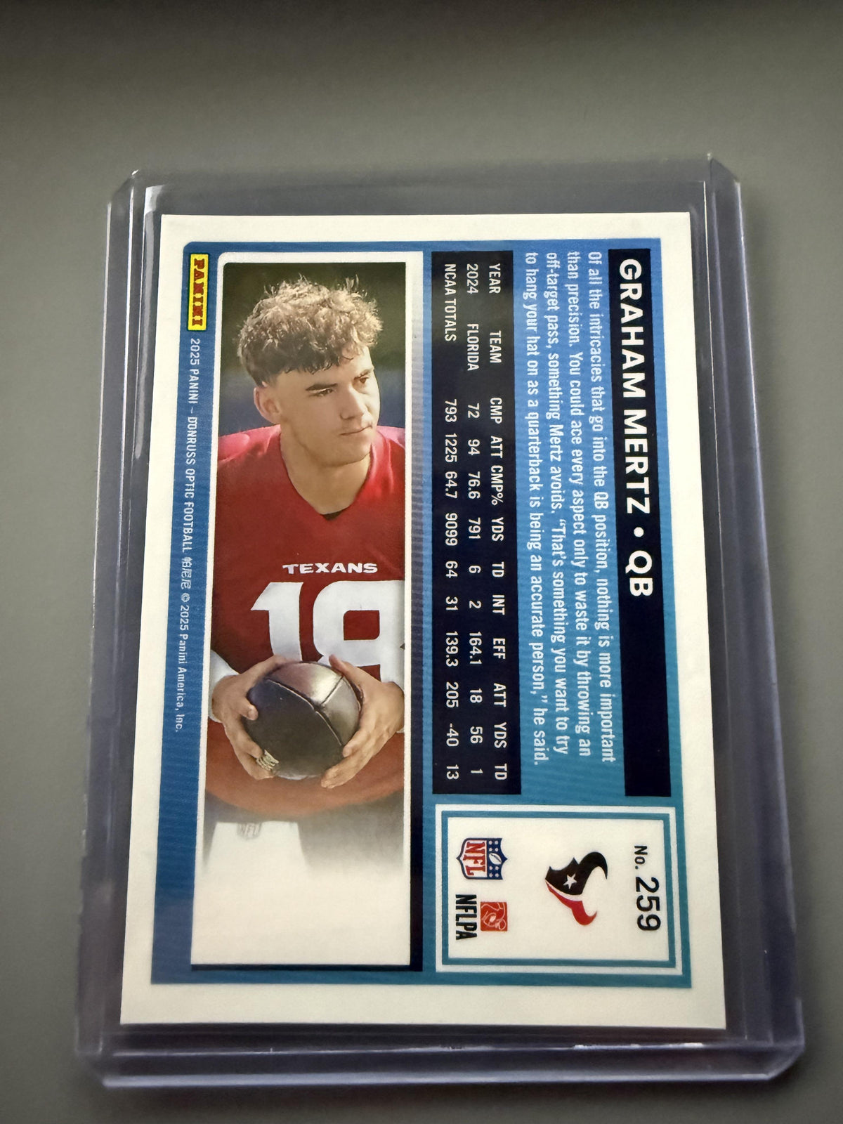 2025 Donruss Optic #259 Graham Mertz