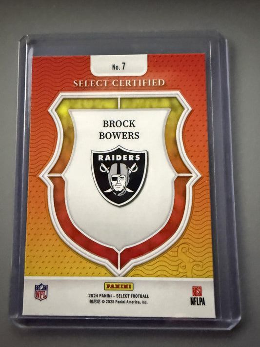 2024 Panini Select #7 Brock Bowers Select Certified Rookies