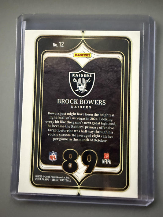2024 Panini Select #12 Brock Bowers Select Numbers