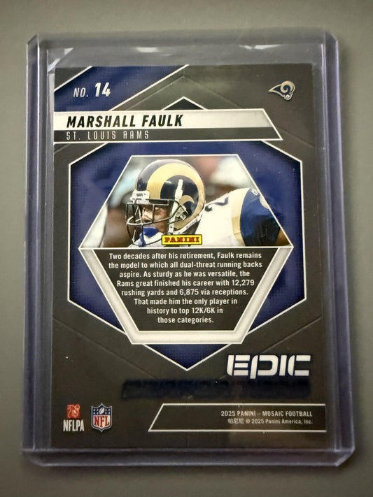 2025 Panini Mosaic #14 Marshall Faulk Epic Performers