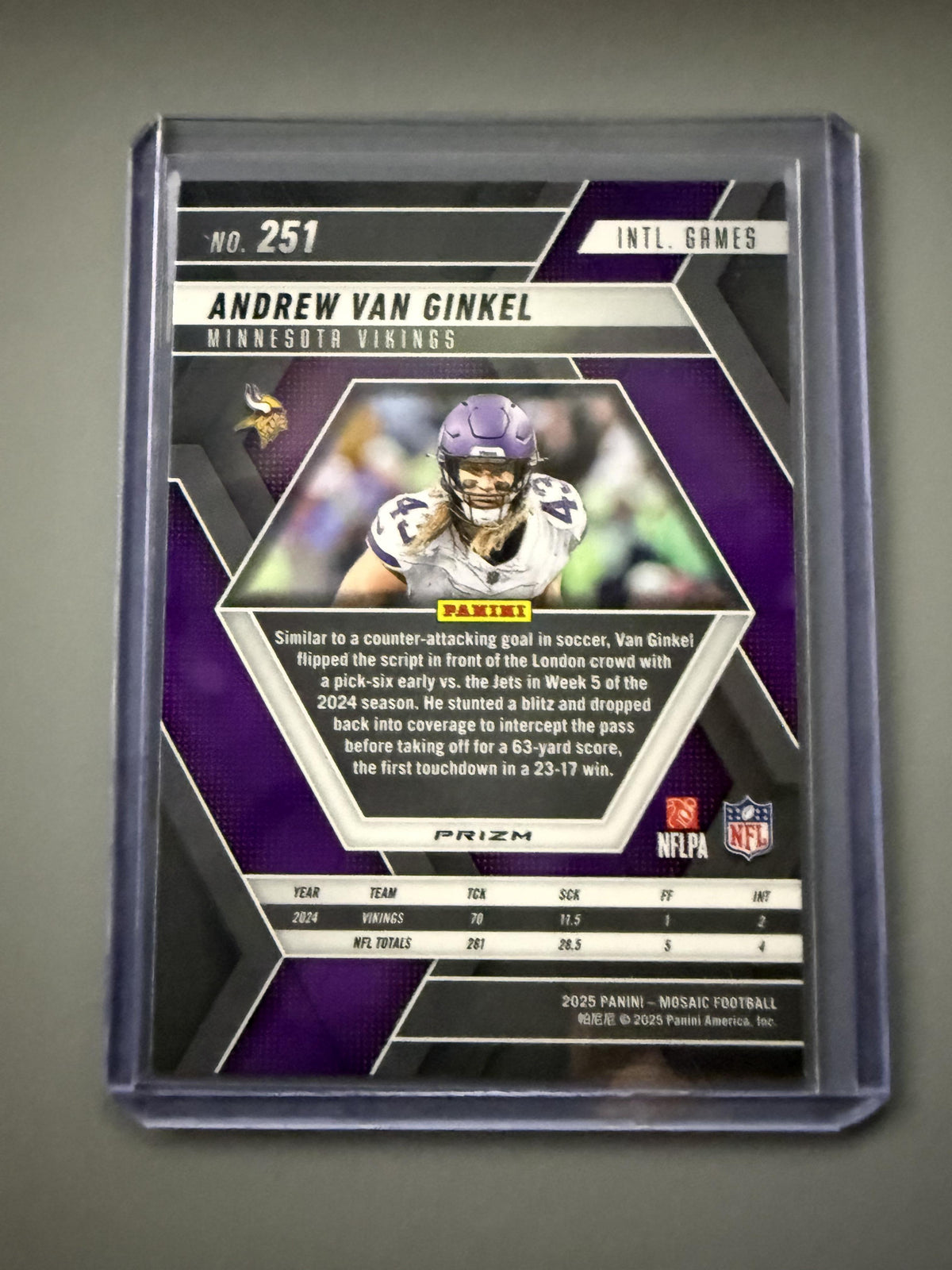 2025 Panini Mosaic #251 Andrew Van Ginkel Mosaic Green