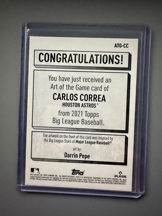 2021 Topps Big League #ATG-CC Carlos Correa Art of the Game