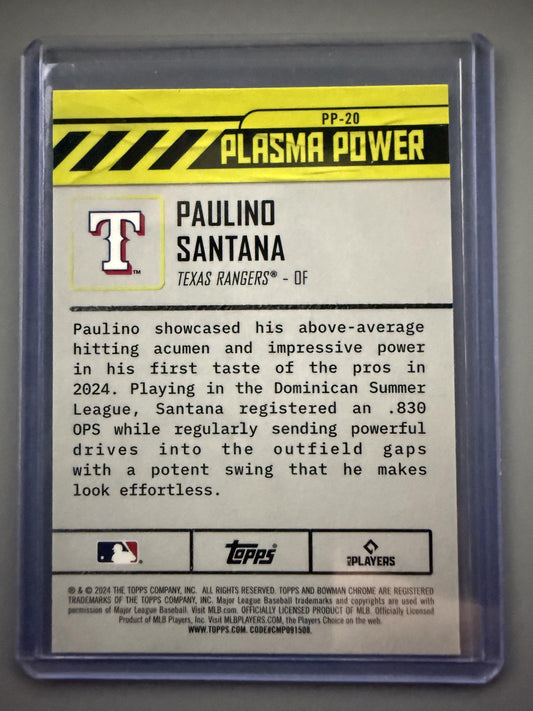 2024 Bowman Draft #PP-20 Paulino Santana Plasma Power