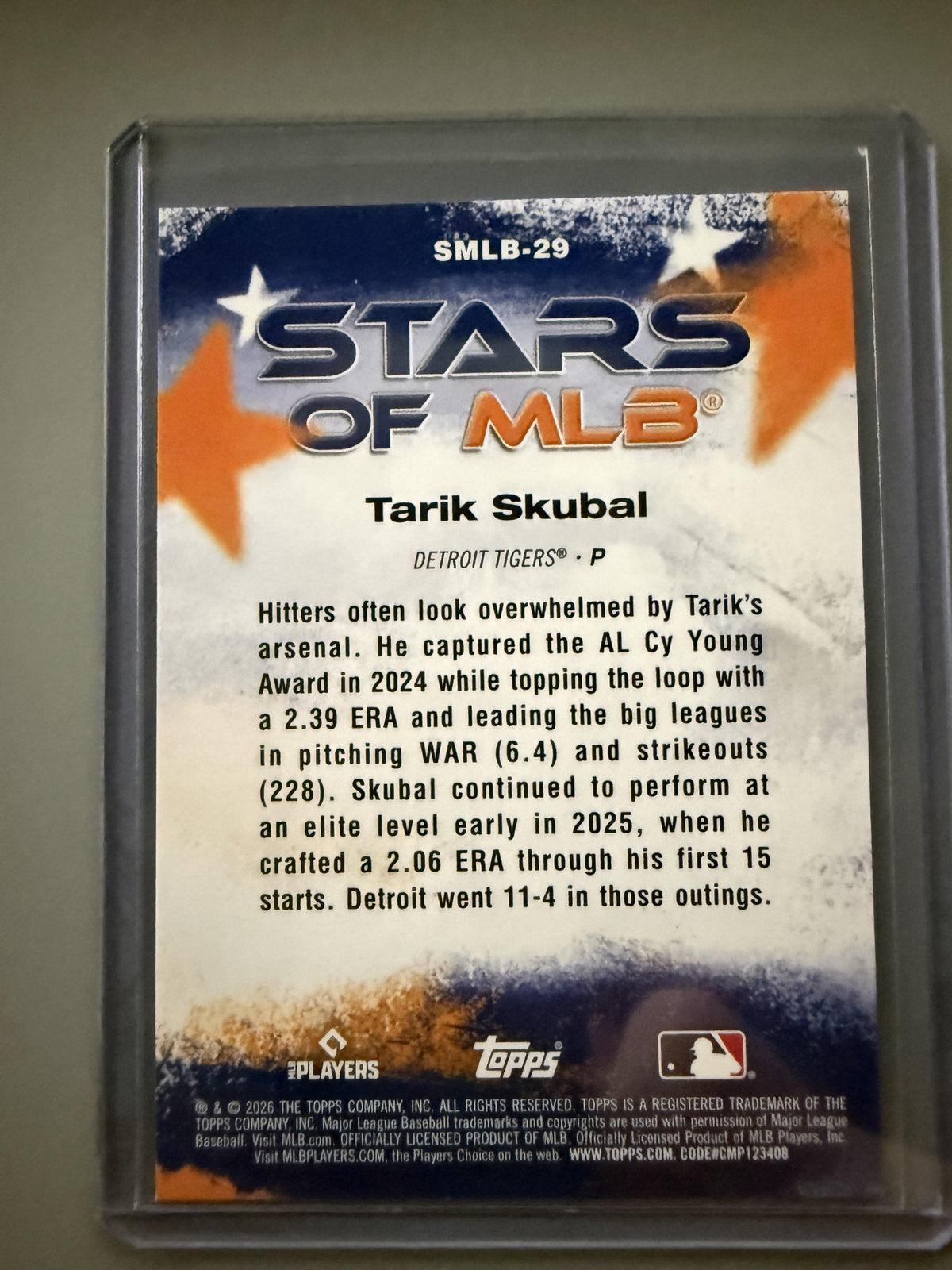 2026 Topps #SMLB-29 Tarik Skubal Stars of MLB