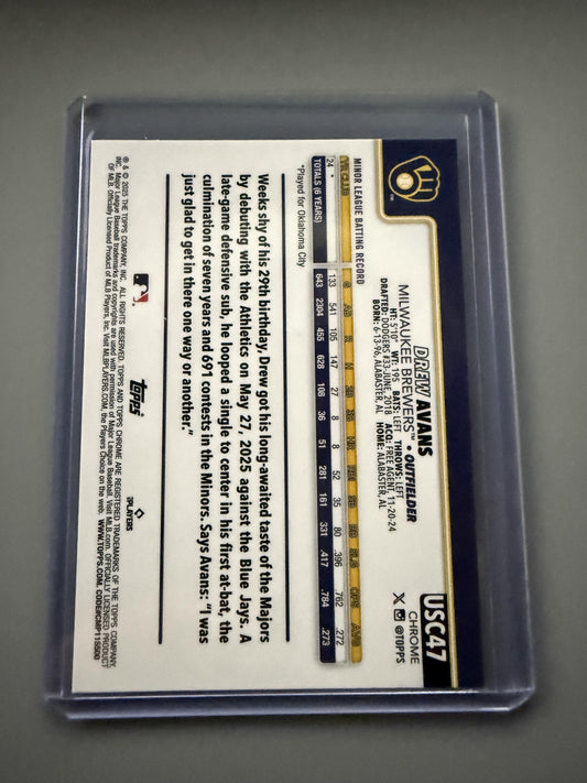 2025 Topps Chrome Update #USC47 Drew Avans