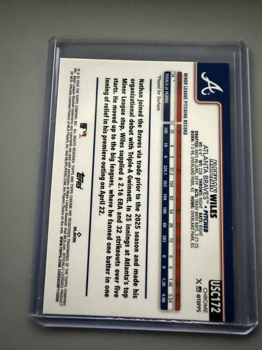 2025 Topps Chrome Update #USC172 Nathan Wiles X-Fractors
