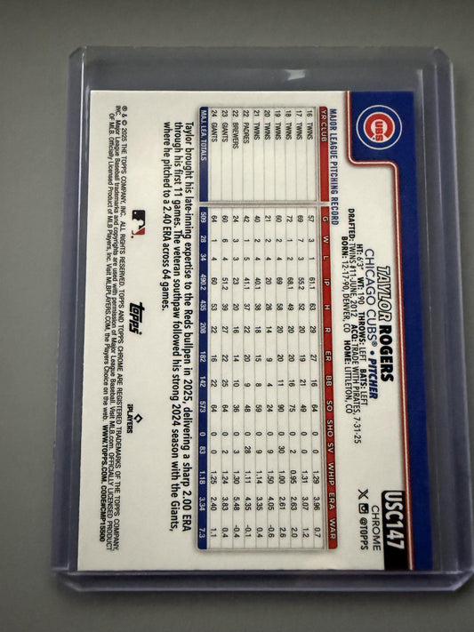 2025 Topps Chrome Update #USC147 Taylor Rogers X-Fractors