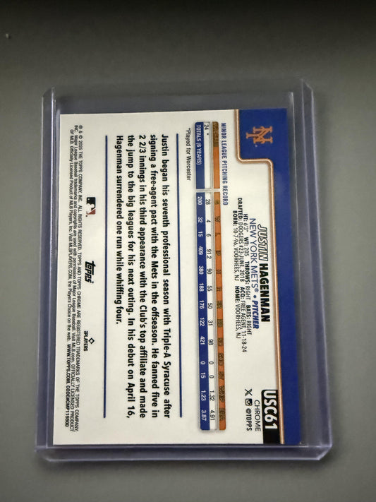 2025 Topps Chrome Update #USC61 Justin Hagenman