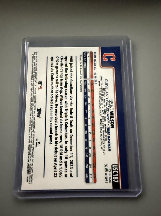 2025 Topps Chrome Update #USC187 Will Wilson
