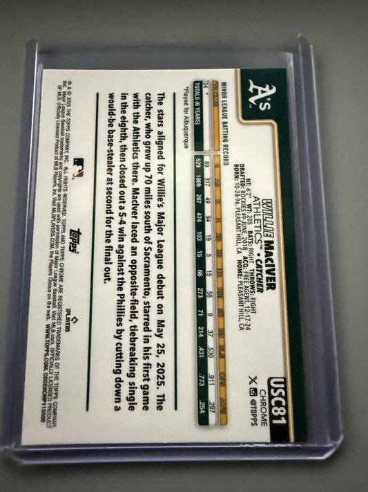 2025 Topps Chrome Update #USC81 Willie MacIver X-Fractors