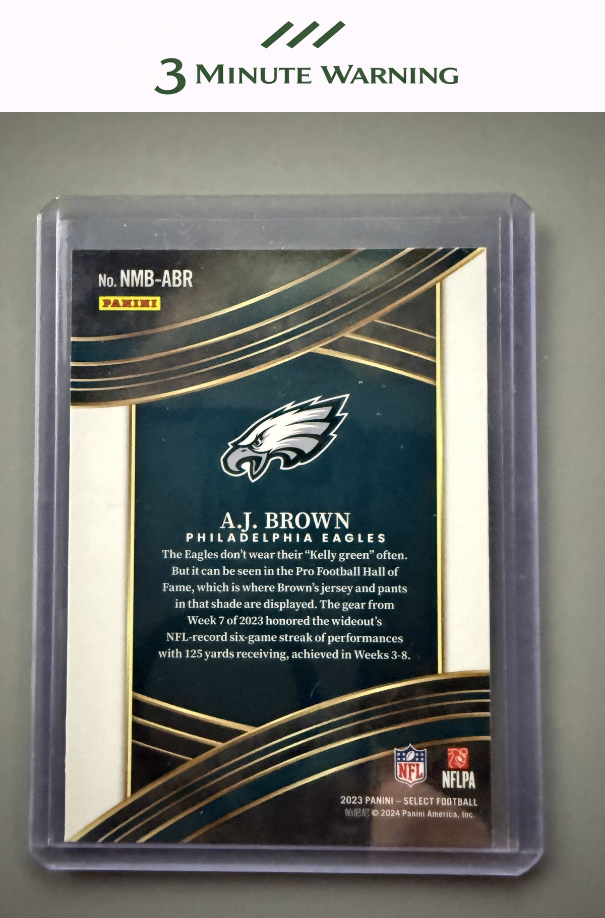 2023 Panini Select #NMB-ABR A.J. Brown Numbers