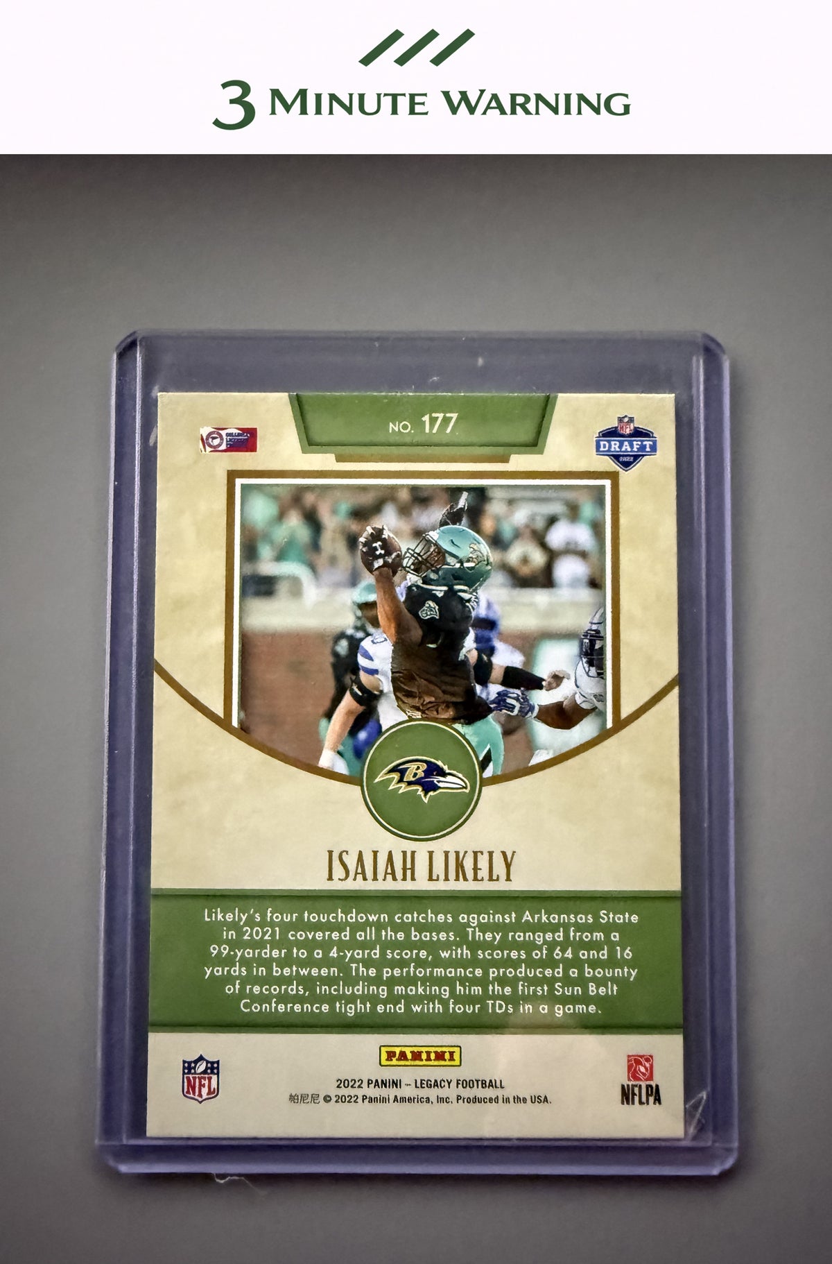 2022 Panini Legacy #177 Isaiah Likely