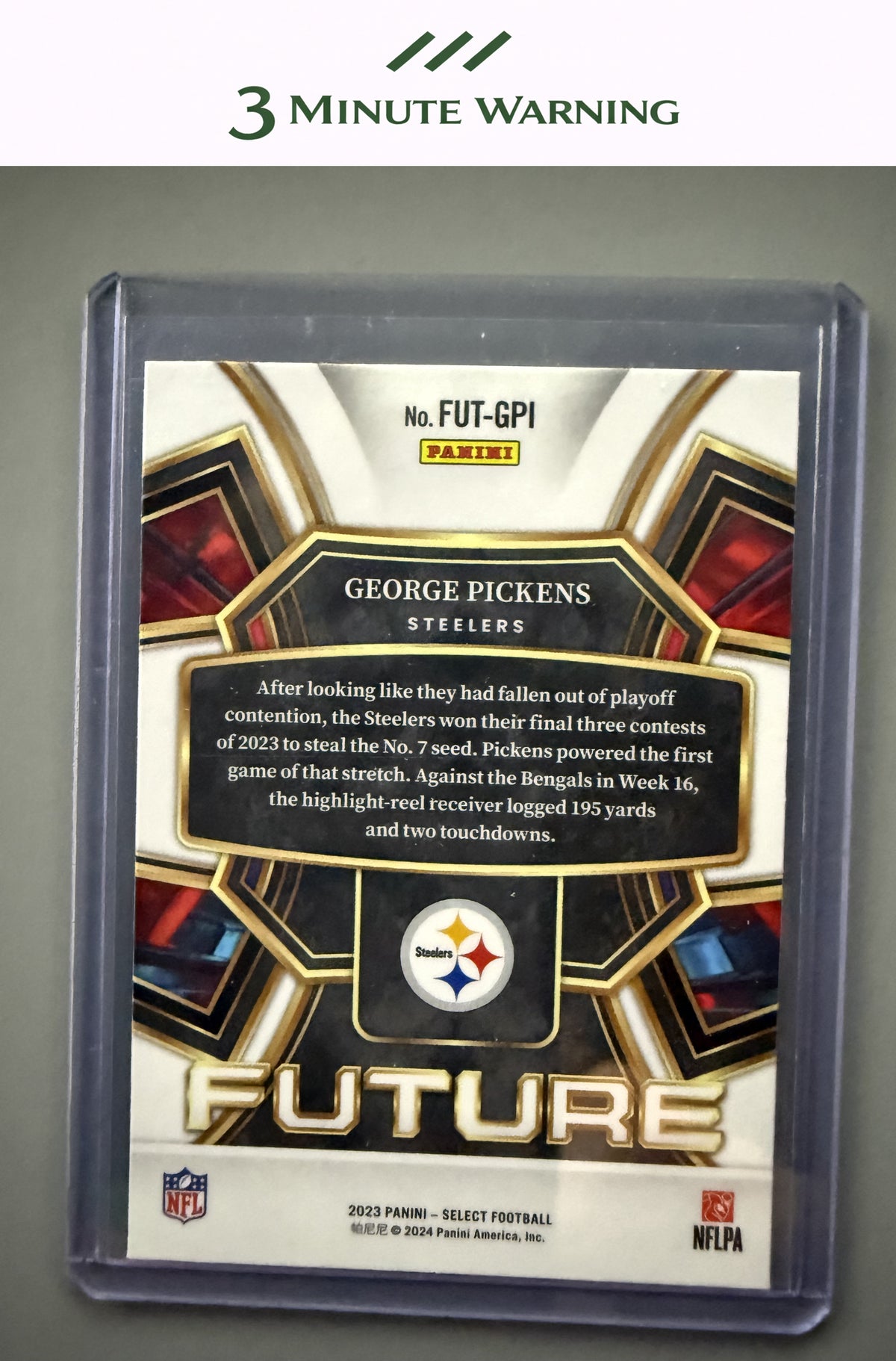 2023 Panini Select #FUT-GPI George Pickens Future
