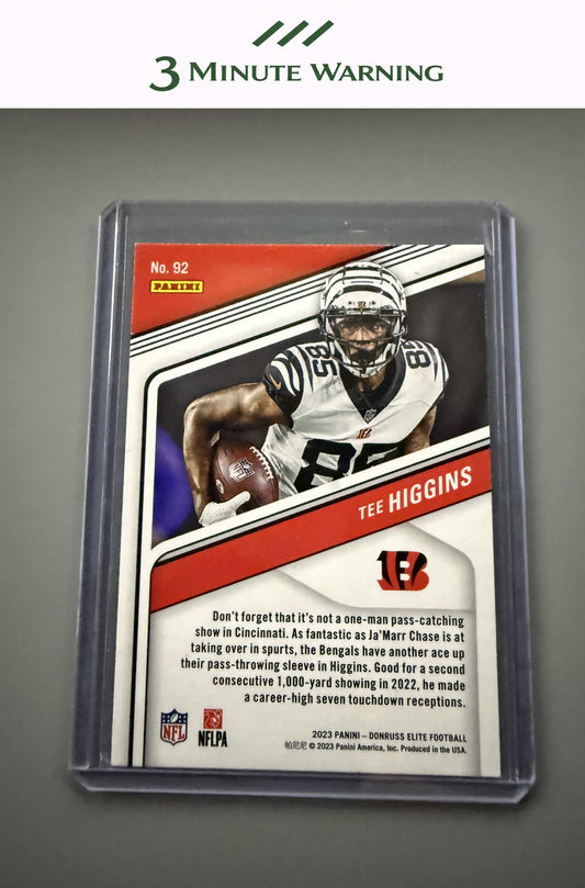 2023 Donruss Elite #92 Tee Higgins Green Disco