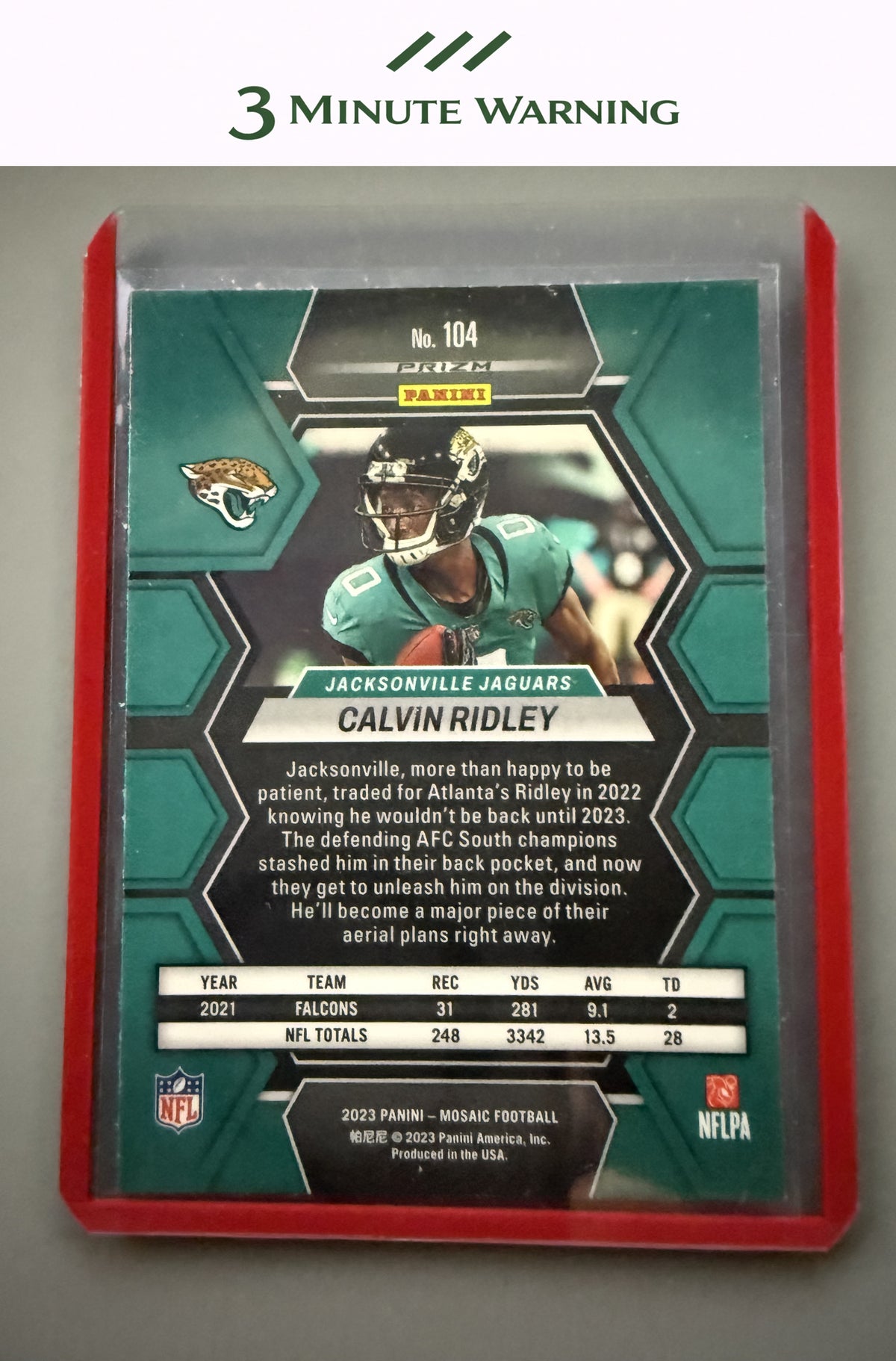 2023 Panini Mosaic #104 Calvin Ridley Camo Pink Mosaic