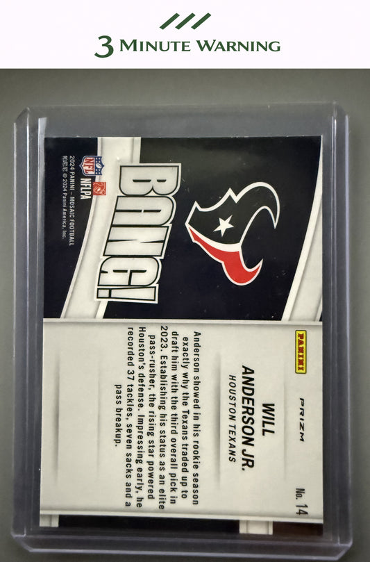 2024 Panini Mosaic #14 Will Anderson Jr. Bang! Mosaic