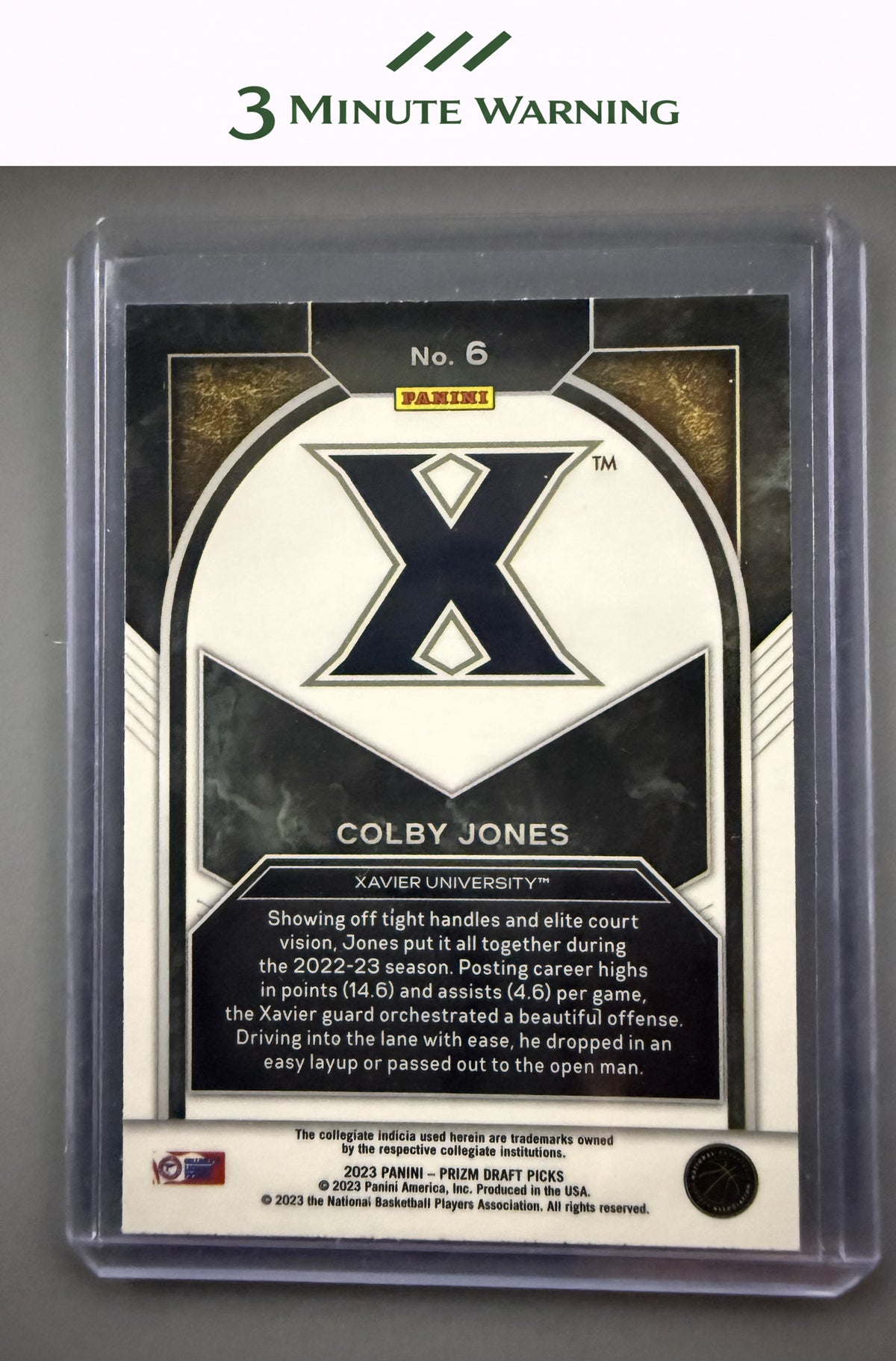 2023 Panini Prizm Draft Picks #6 Colby Jones Brilliance