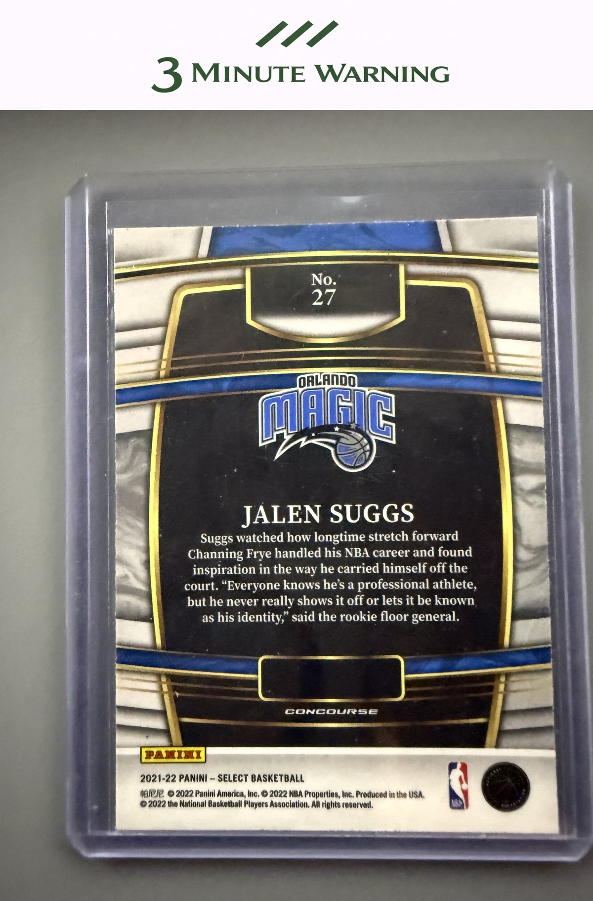 2021-22 Panini Select #27 Jalen Suggs Blue (Retail Base)