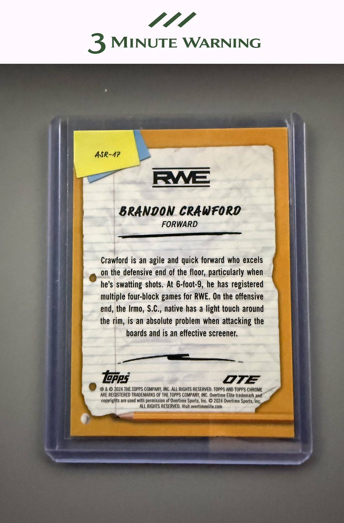 2023-24 Topps Chrome Overtime Elite #ASR-17 Brandon Crawford After School Rules