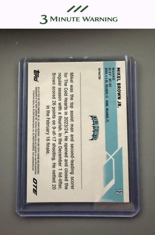 2023-24 Topps Chrome Overtime Elite #12 Mikel Brown Jr. Refractor