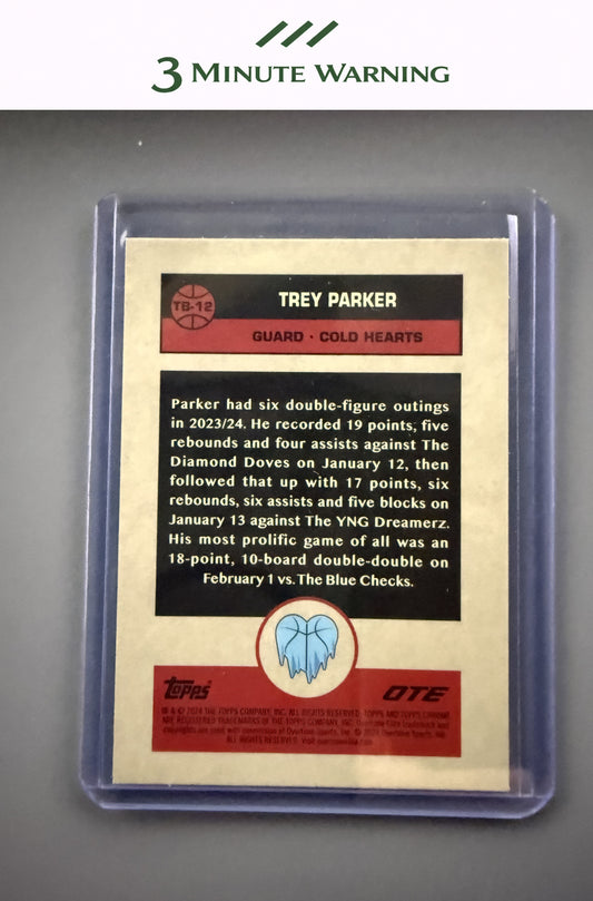2023-24 Topps Chrome Overtime Elite #TB-12 Trey Parker 1976 Topps Basketball