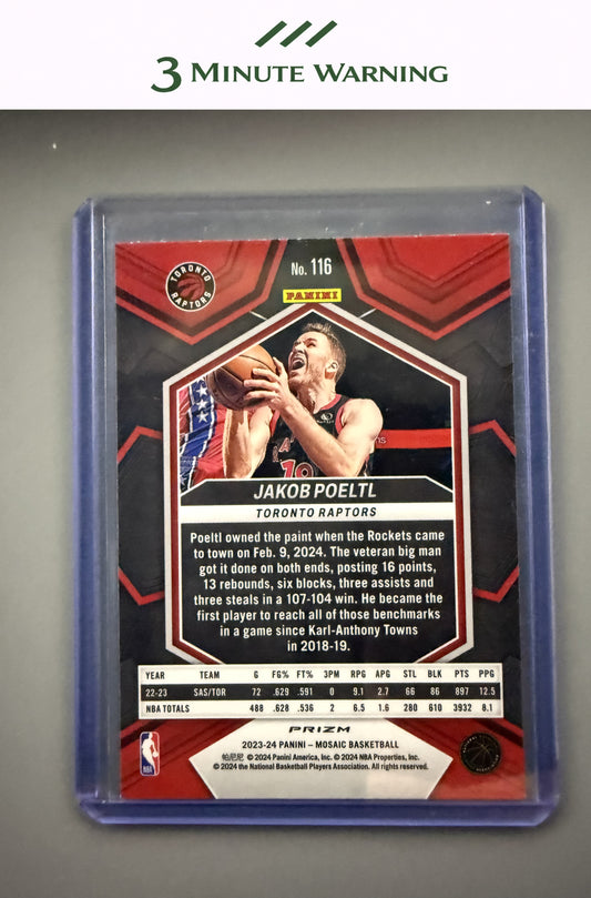 2023-24 Panini Mosaic #116 Jakob Poeltl Mosaic