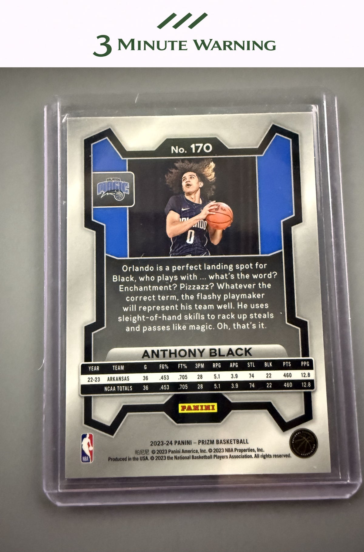 2023-24 Panini Prizm #170 Anthony Black