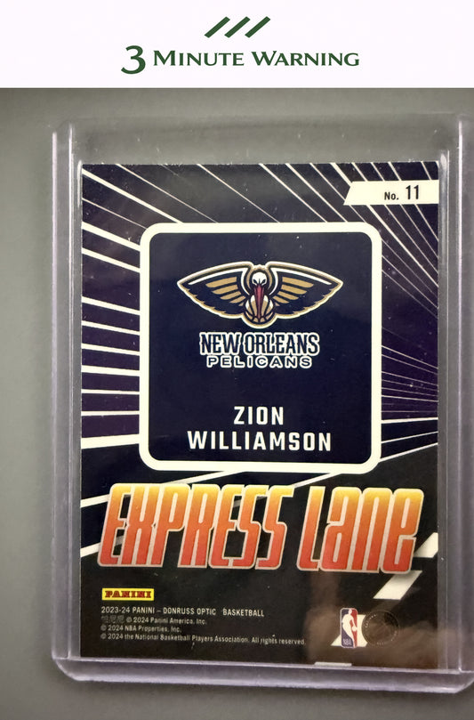 2023-24 Donruss Optic #11 Zion Williamson Express Lane