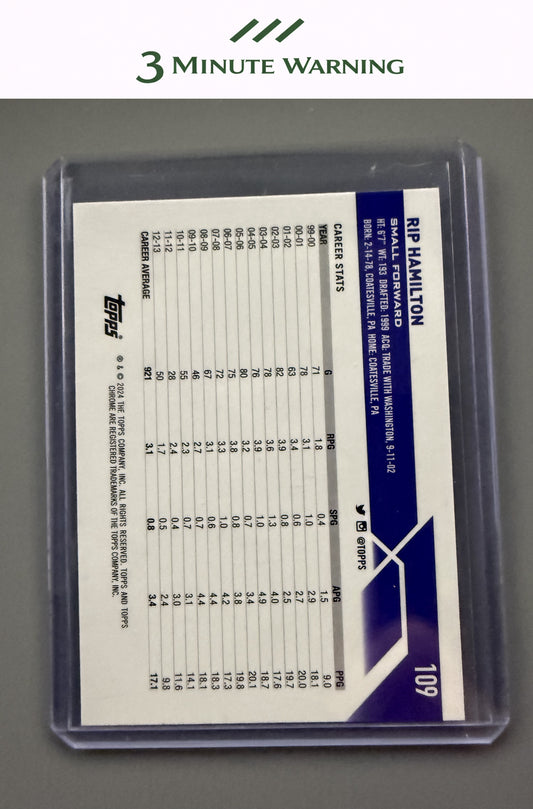 2023-24 Topps Chrome #109 Rip Hamilton Pink Refractor