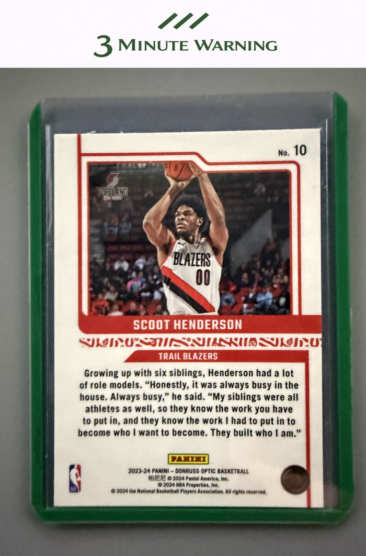 2023-24 Donruss Optic #10 Scoot Henderson Elite Dominators