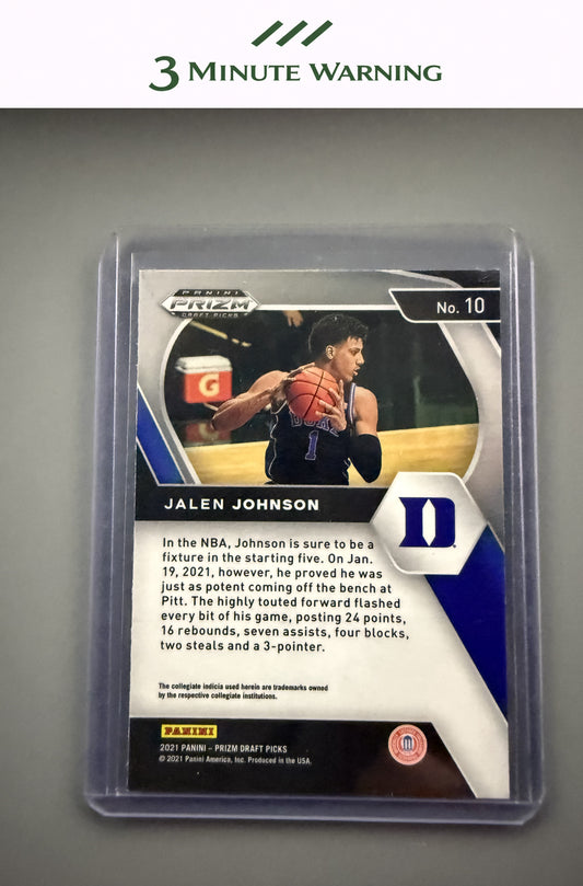 2021 Panini Prizm Draft Picks #10 Jalen Johnson