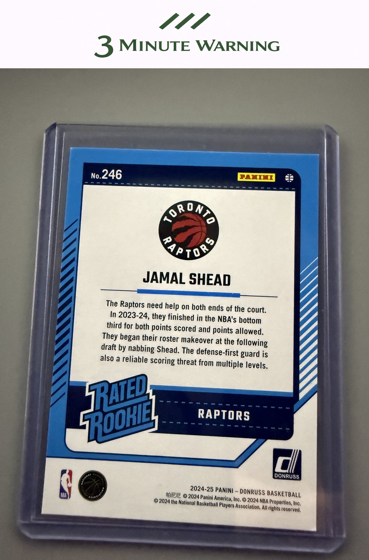 2024-25 Donruss #246 Jamal Shead