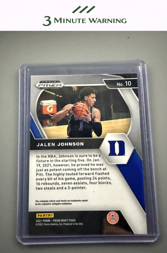 2021 Panini Prizm Draft Picks #10 Jalen Johnson