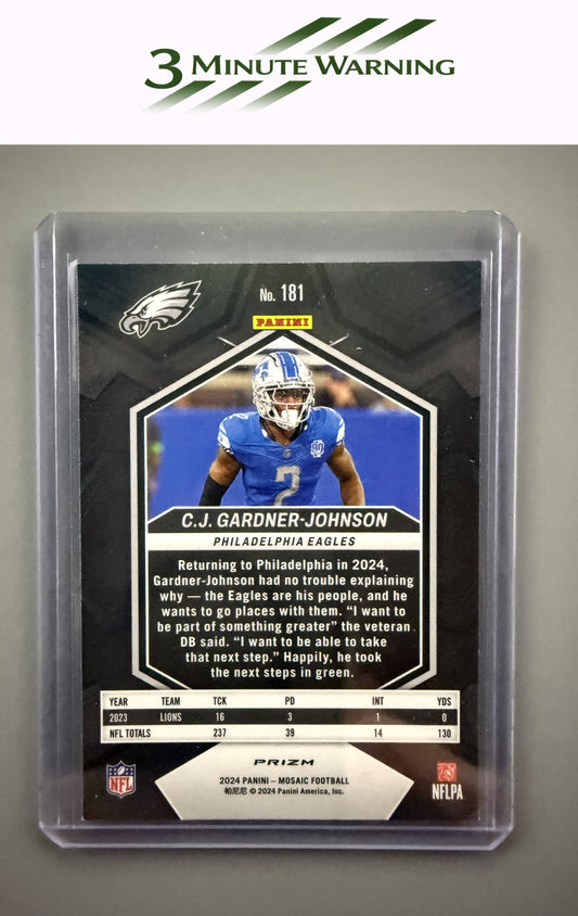 2024 Panini Mosaic #181 C.J. Gardner-Johnson Mosaic Camo Pink