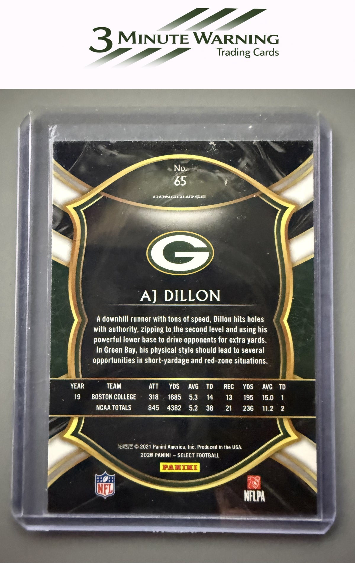 2020 Panini Select #65 AJ Dillon